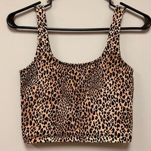 Cheetah print crop top tank